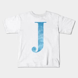 Clouds Blue Sky Initial Letter J Kids T-Shirt